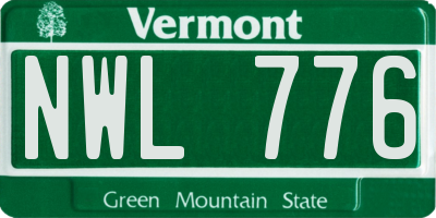 VT license plate NWL776