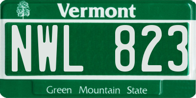 VT license plate NWL823