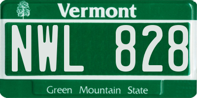 VT license plate NWL828