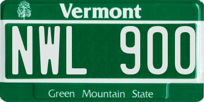 VT license plate NWL900