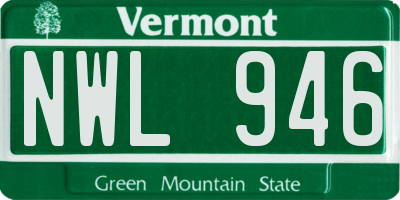 VT license plate NWL946
