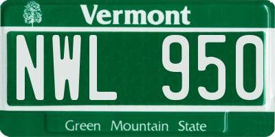 VT license plate NWL950
