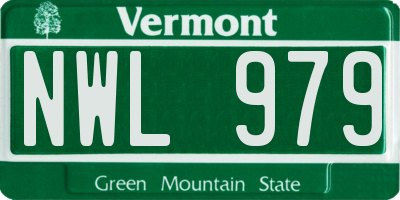 VT license plate NWL979