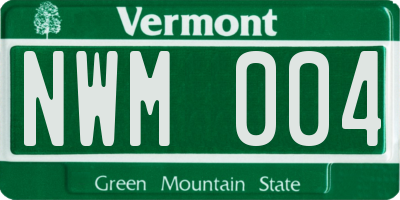 VT license plate NWM004
