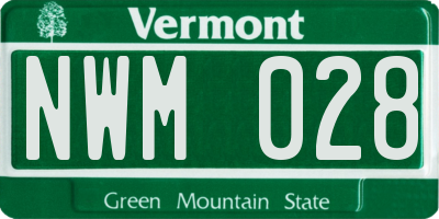 VT license plate NWM028