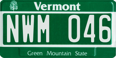VT license plate NWM046