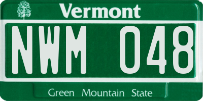 VT license plate NWM048