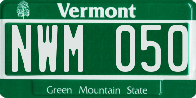 VT license plate NWM050