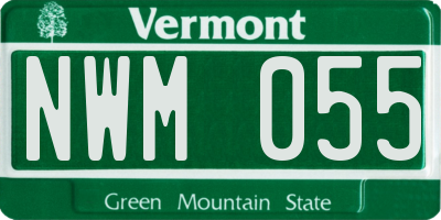 VT license plate NWM055