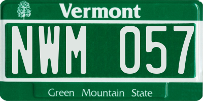 VT license plate NWM057
