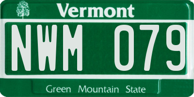 VT license plate NWM079