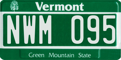 VT license plate NWM095