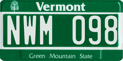 VT license plate NWM098