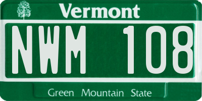 VT license plate NWM108