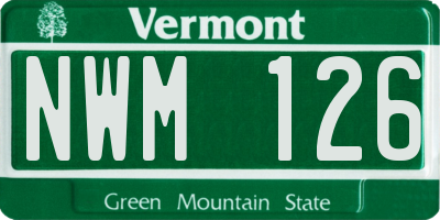 VT license plate NWM126