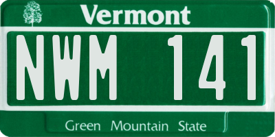 VT license plate NWM141