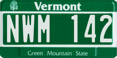 VT license plate NWM142