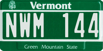 VT license plate NWM144
