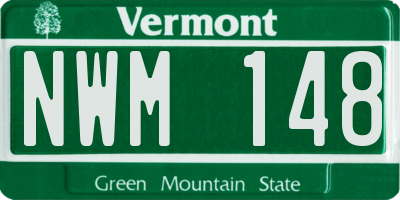 VT license plate NWM148