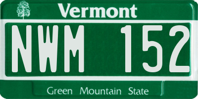 VT license plate NWM152