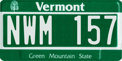 VT license plate NWM157
