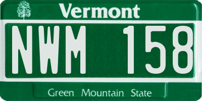 VT license plate NWM158