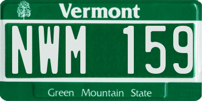 VT license plate NWM159