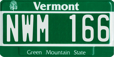 VT license plate NWM166