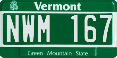 VT license plate NWM167