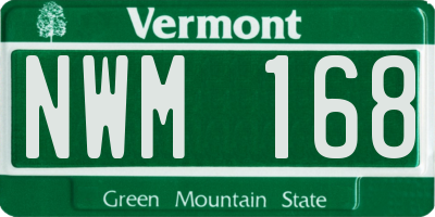 VT license plate NWM168
