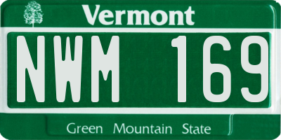 VT license plate NWM169