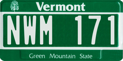 VT license plate NWM171