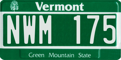 VT license plate NWM175