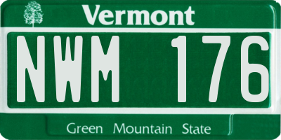 VT license plate NWM176
