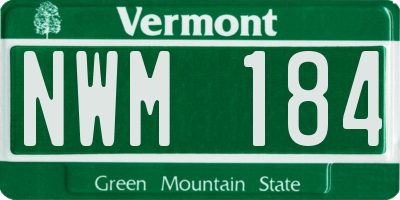 VT license plate NWM184
