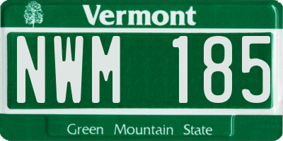 VT license plate NWM185
