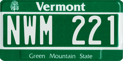 VT license plate NWM221