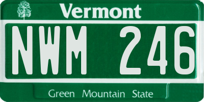 VT license plate NWM246