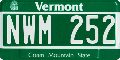VT license plate NWM252