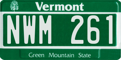 VT license plate NWM261