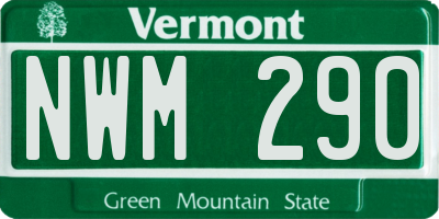 VT license plate NWM290