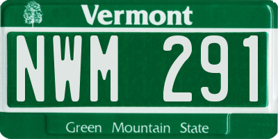 VT license plate NWM291