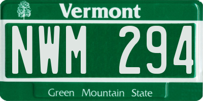 VT license plate NWM294