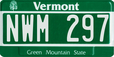VT license plate NWM297
