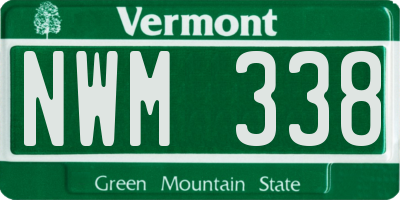 VT license plate NWM338