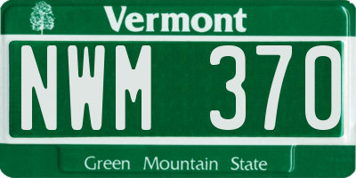 VT license plate NWM370