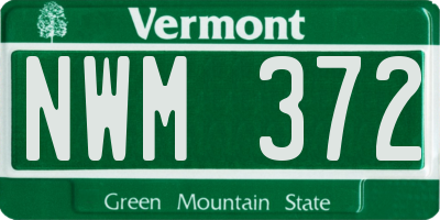 VT license plate NWM372
