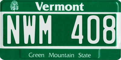 VT license plate NWM408
