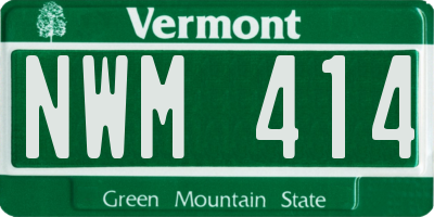 VT license plate NWM414