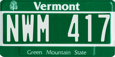 VT license plate NWM417